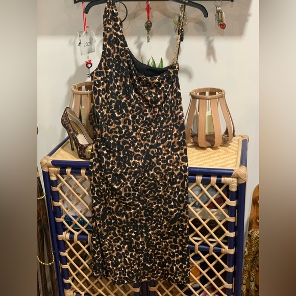 Michael Kors Animal Print Off the Shoulder Dress - Picture 3 of 3